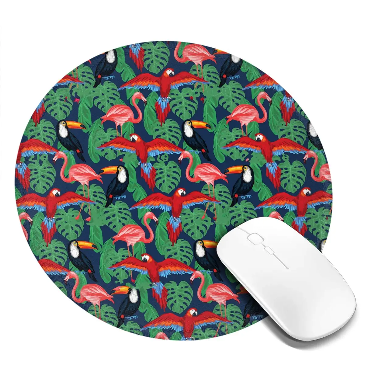 

Tropical Birds Mouse Pad Palm Leaves Print Table Rubber Mousepad Cute Armrest Cheap Photo Mouse Mat