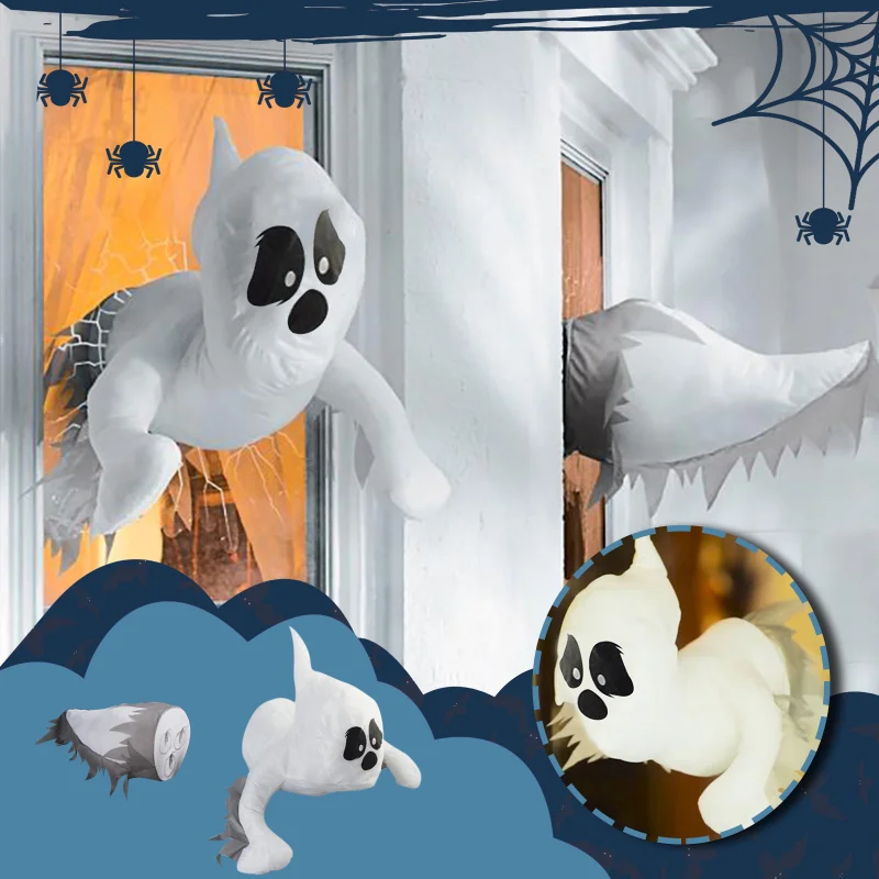 

Halloween Decor Window Crashing Ghosts Halloween Broken Window Ghost Ornaments Ghost Dolls for Indoor or Outdoor Party Decorate