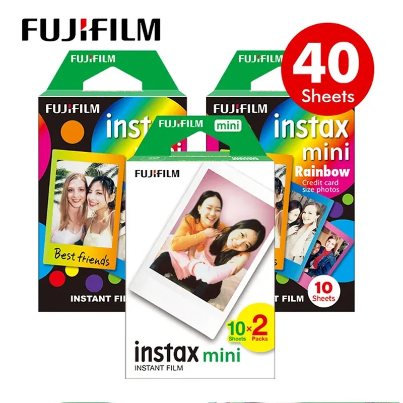 Оригинальная фотобумага 10/40 листов Fujifilm Instax Mini 12 белые пленки 3 дюйма для