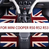 4pcs Left / Rright Rudder Car Floor Foot Mats Interior Styling Accessories For MINI Cooper R50 R53 3 DOOR HATCHBACK R52