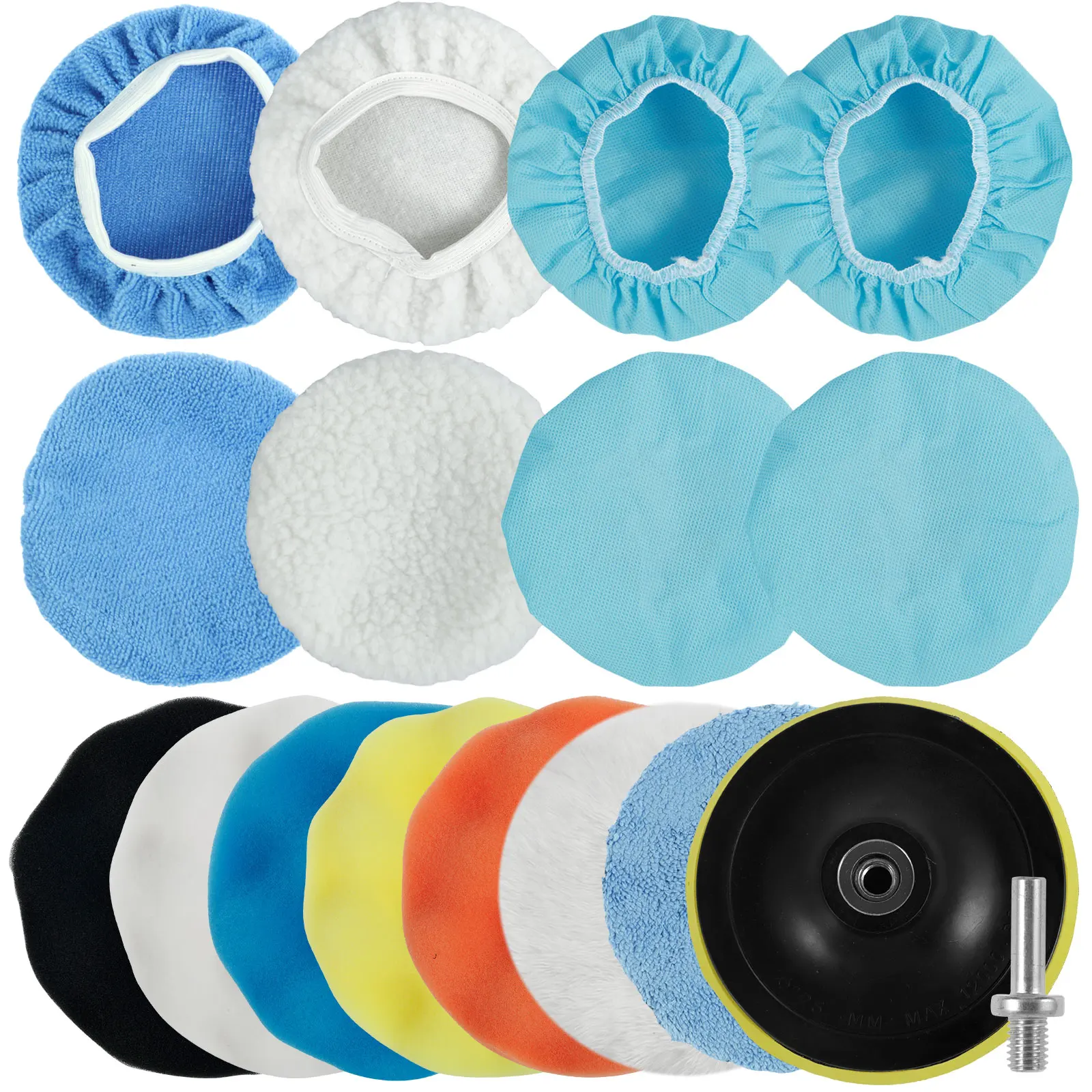 

17 шт., многоразовые полировальные колодки, 125 мм/5 дюймов