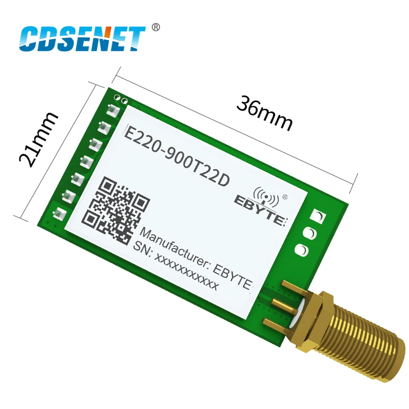 2pcs a Lot  Board Wireless LoRa Module LLCC68 868-915MHz 22dBm Anti-interference LoRa Spread Spectrum SMA-K Antenna E220-900T22D
