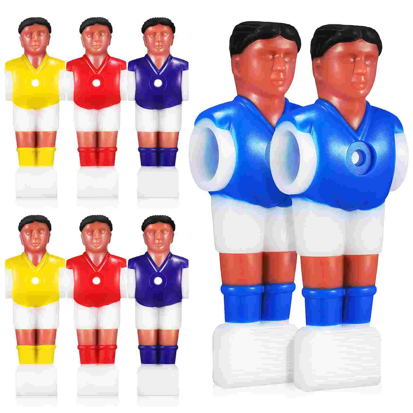 

8 Pcs Football Machine Foosball Figures Mini Footballs Players Table Parts Tabletop Accessories Toys Soccer Figurines Man