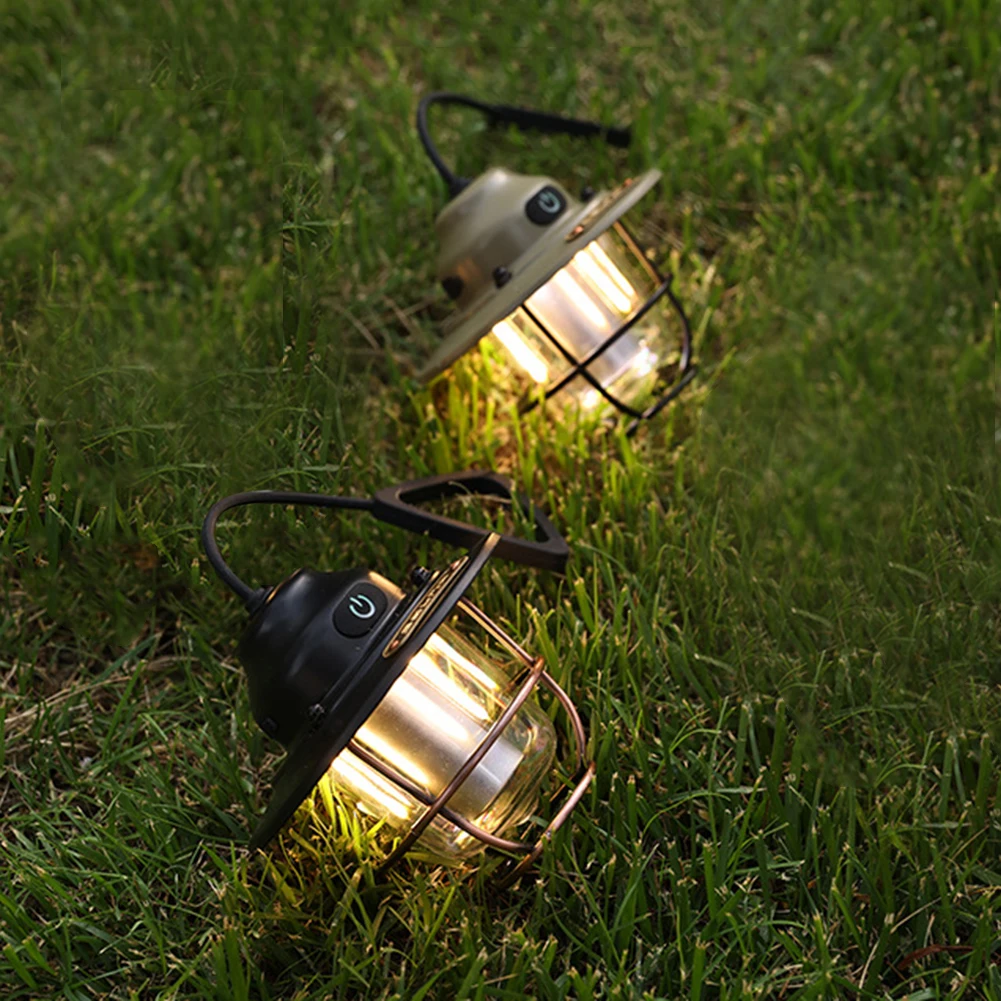 

Retro LED Lanterns Hanging Camping Flashlight for Outdoor Tent Fishing Hiking for Home Bedroom Lighting Decor