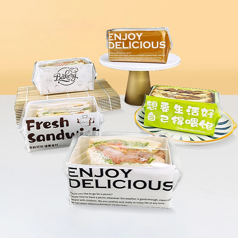 50 шт. прозрачный ПЭТ-мешок домашний сэндвич-хлеб тост гамбургские пакеты для