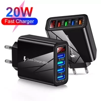 usb charger fast charging 5v 3 1a display 4 ports wall mobile phone charger for iphone 13 12 s21 12 usb adapter