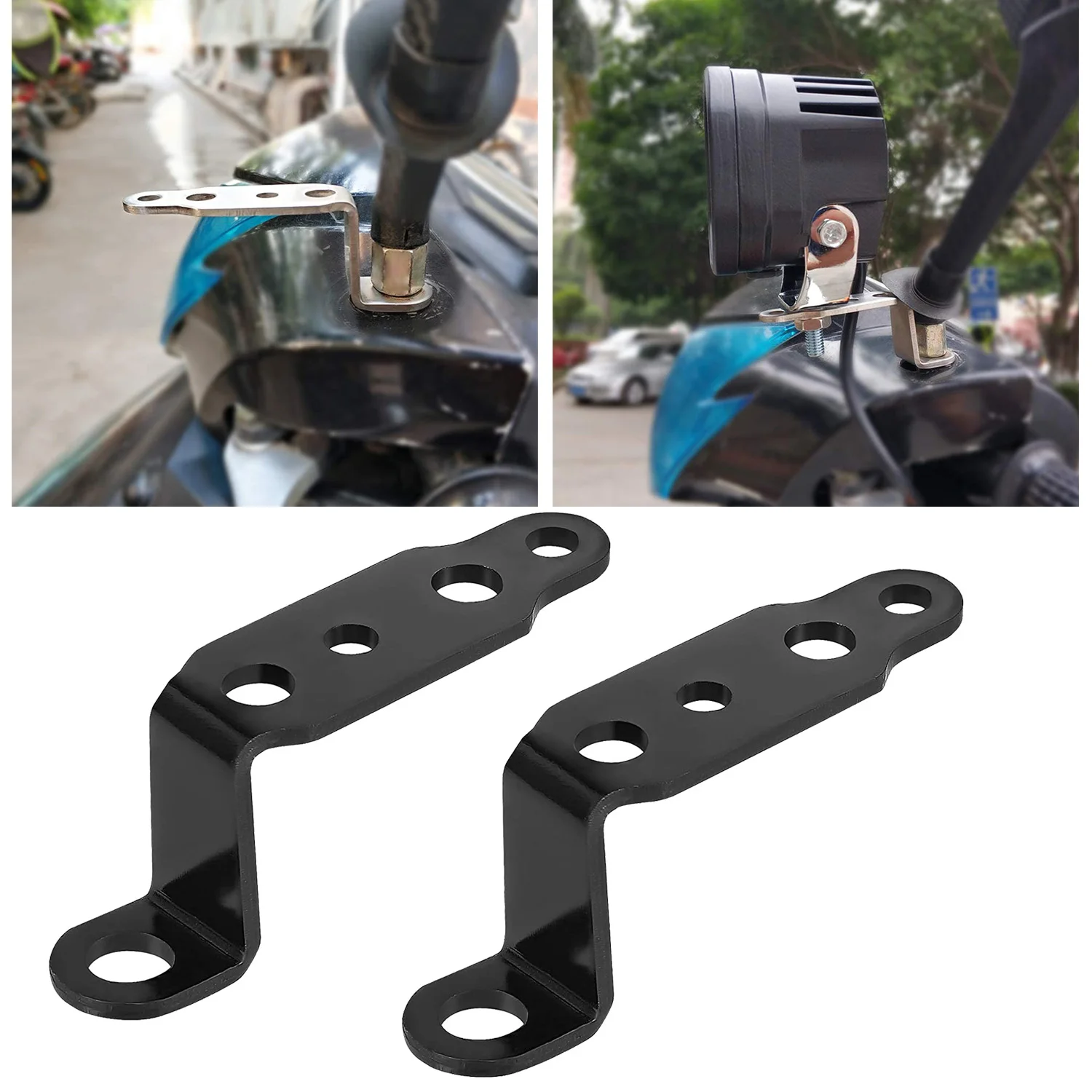 

Motorcycle Headlight Mounting Bracket Rearview Mirror Spotlight Turn Signal Light Extension Fixed Brackets Clamp