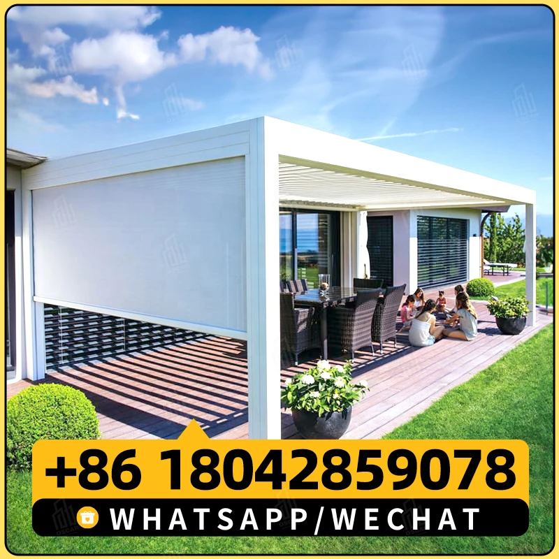 Легко собираемая автоматическая беседка для патио открытый биоклиматический