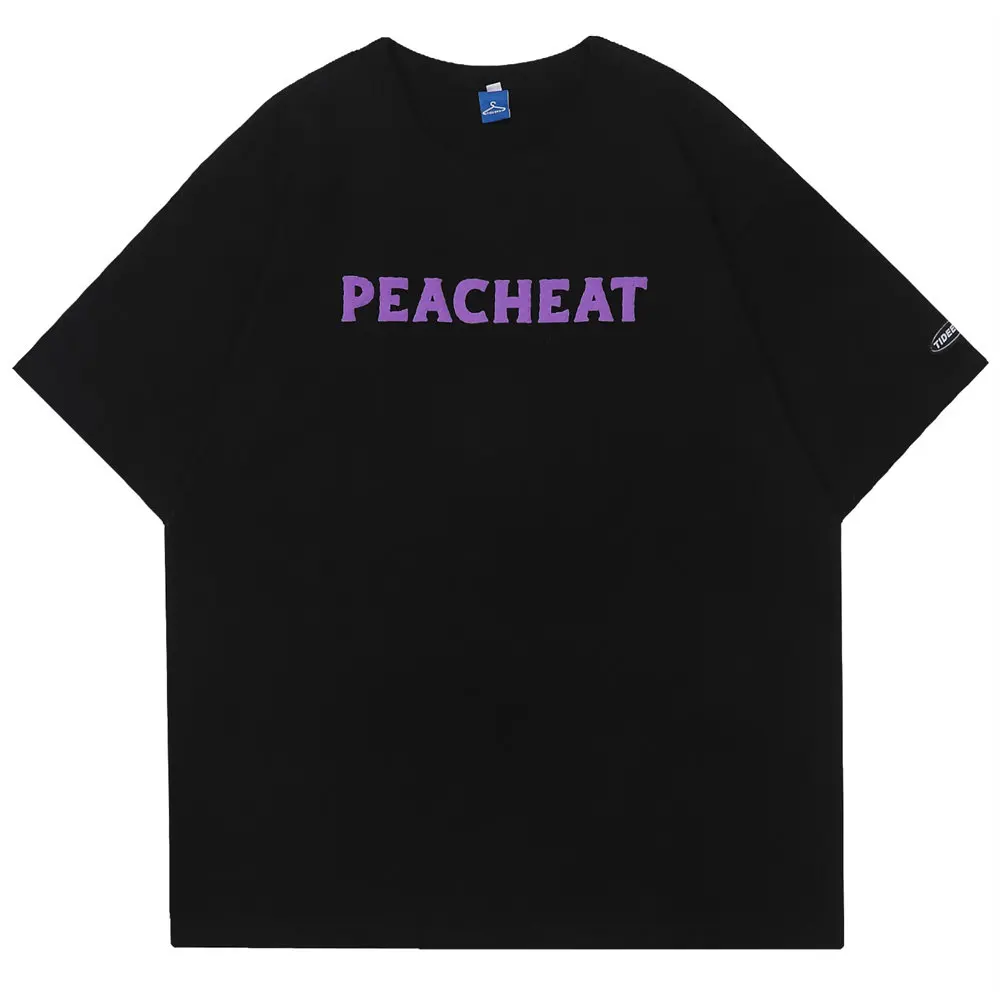 Футболка мужская оверсайз с круглым вырезом хлопковая тенниска винтажным