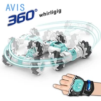 avis 2 4ghz remote control off road car watch induction deformation vehicle rotation with light music childrens toys boy gift