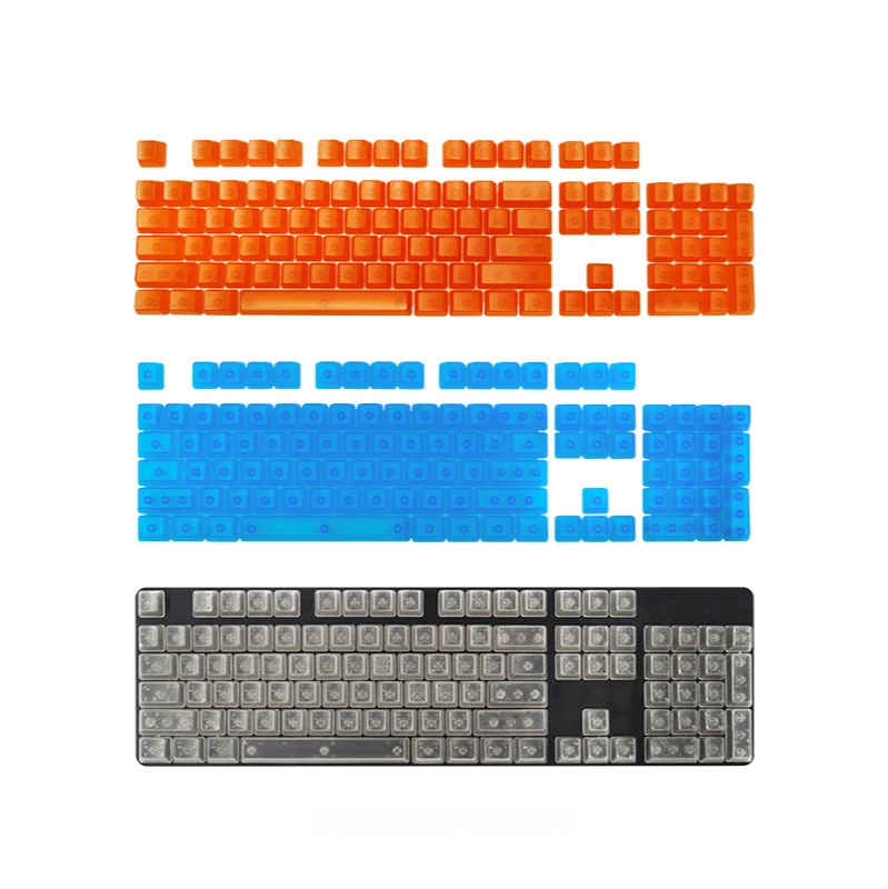 

Прозрачные колпачки клавиш PBT механическая клавиатура колпачок клавиш прозрачная подсветка без символов gh60 покер 87 tkl 104 108 ansi iso