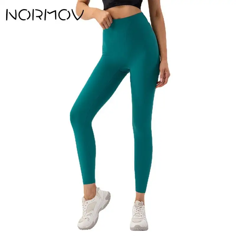 

NORMOV High Waist Raises Butt Yoga Pants Women Seamless High Waist Naked Feeling Leggings for Fitness Solid Yoga Pants Booty