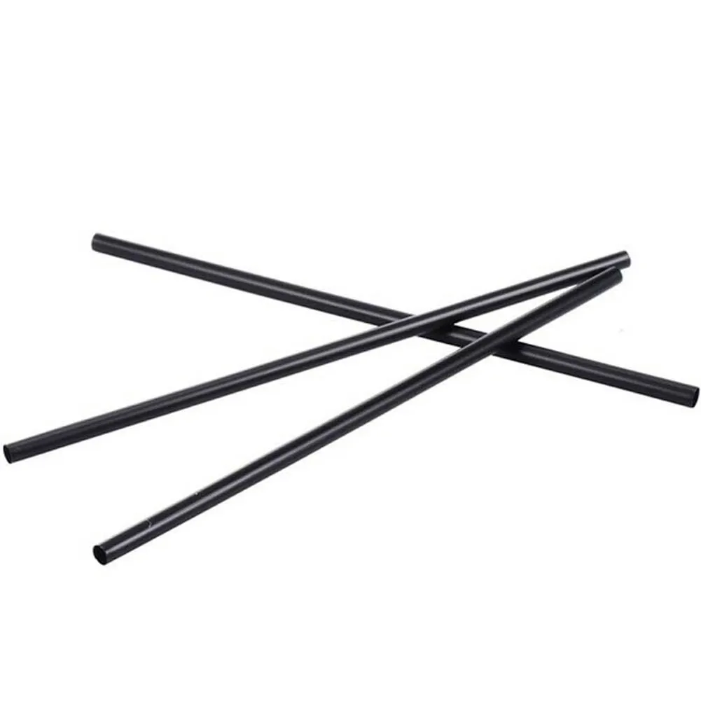 

100pcs Disposable Straws Plastic Tubes 260X6mm Black Straws Diy Straight Pipe Plastic Drinking Straws For Wedding Party Supplies