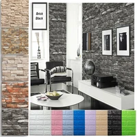 10Pcs Wall Sticker Imitation Brick Panel Self-adhesive 70X77CM Wallpaper for Living Room Kitchen Backdrop Home Decoration