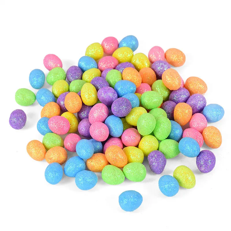 

80Pcs Mini Colorful Easter Eggs Decor Foam Pigeon Egg Happy Easter Decorations For Home Kids Gift Supplies