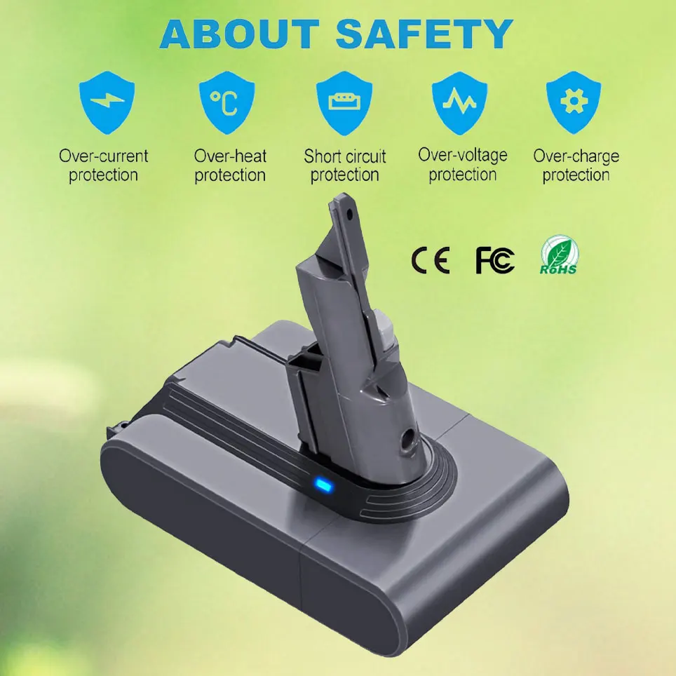 

2022 V7 replacement battery compatible with V7 battery V7 Absolute V7Motorhead Pro V7 Trigger V7 Fluffy V7HEPA Li-ion SV11