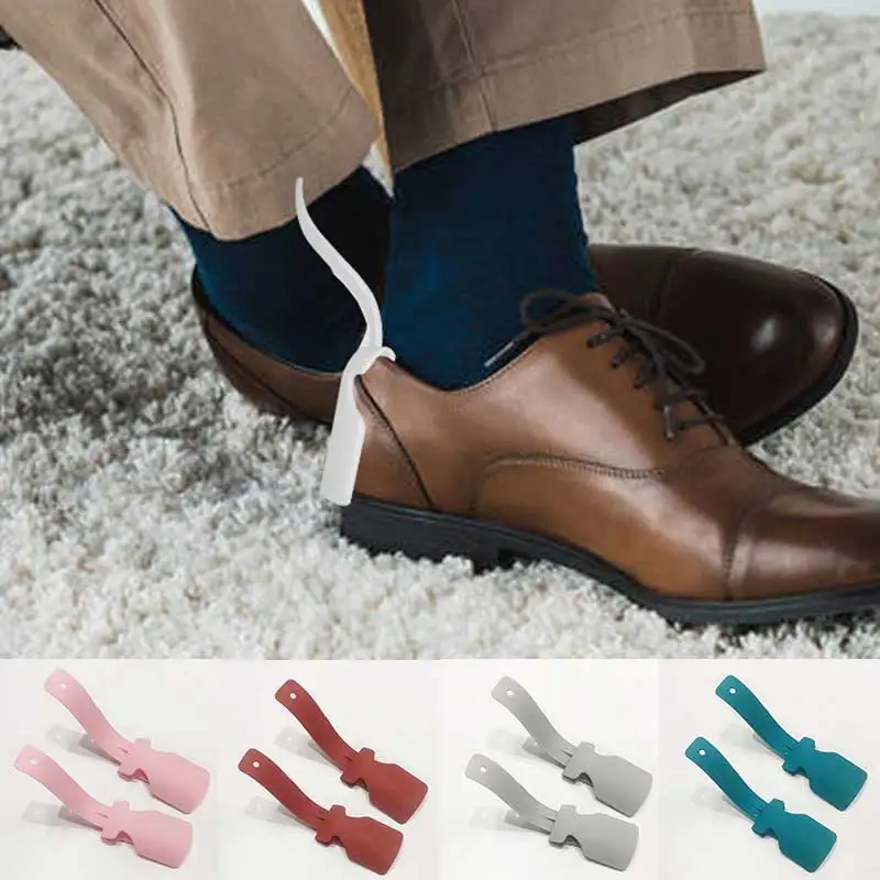 

1Pair 17.5cm Shoe Horns Professional Plastick Shoe Horn Shovel Shape Shoehorn Shoe Lifter Pull Lazy Shoe Helper