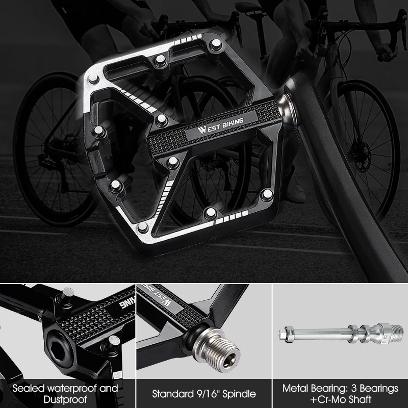 WEST BIKING легкая велосипедная Педаль 3/DU герметичная педаль подшипников для горного