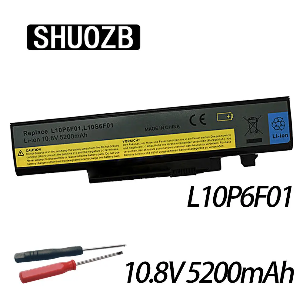 

SHUOZB 10,8 V L10C6F01 L10P6F01 L10S6F01 Аккумулятор для ноутбука Lenovo IdeaPad Y470 Y470A Y470D Y570 Y570A 57Y6625 57Y6626 Бесплатные инструменты