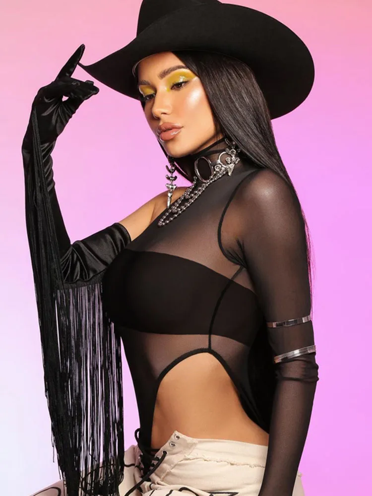 

Женское прозрачное Сетчатое боди на одно плечо, слитное пикантное боди для ночного клуба, вечеринки, уличная одежда, праздничное боди, лето ...