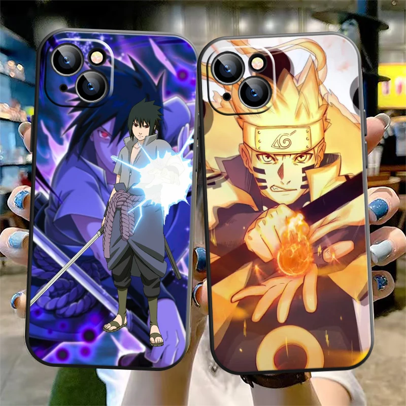 

Japan Anime NARUTO Phone Case For iPhone 13 12 11 Pro 12 13 Mini X XR XS Max SE 6 6s 7 8 Plus Coque Black Back Funda Soft