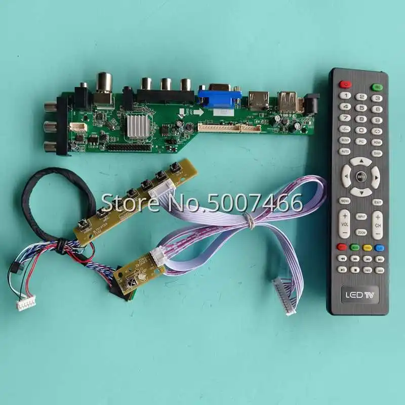 

USB VGA AV LVDS 1920*1080 Signal Digital Fit N184H6/N184HGE/LTM184HL01/LTN156HT01 Display Drive Board Kit DVB 3663 40-Pin