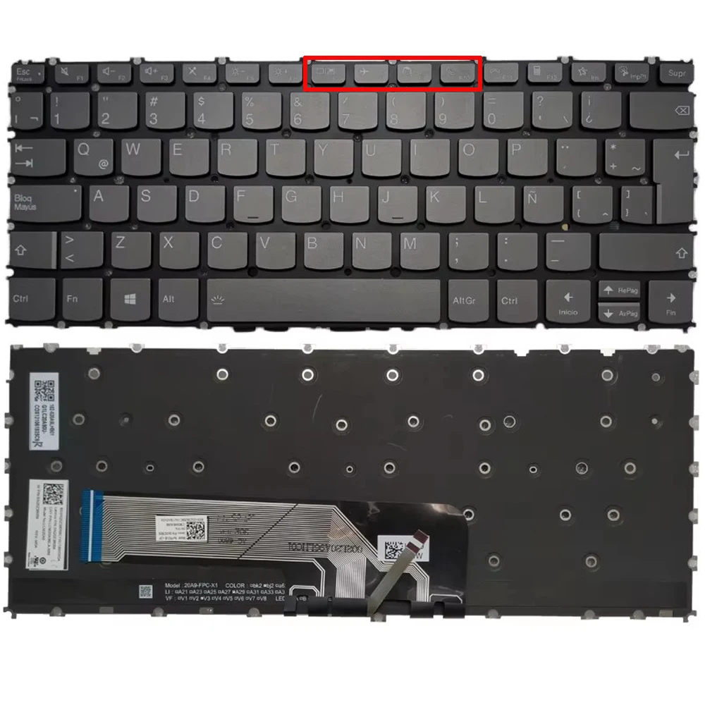 Клавиатура с подсветкой и раскладкой Latin LA для Lenovo Thinkbook K3 ACN 13s G2 ARE ITL 13X ITG Yoga 13sACN