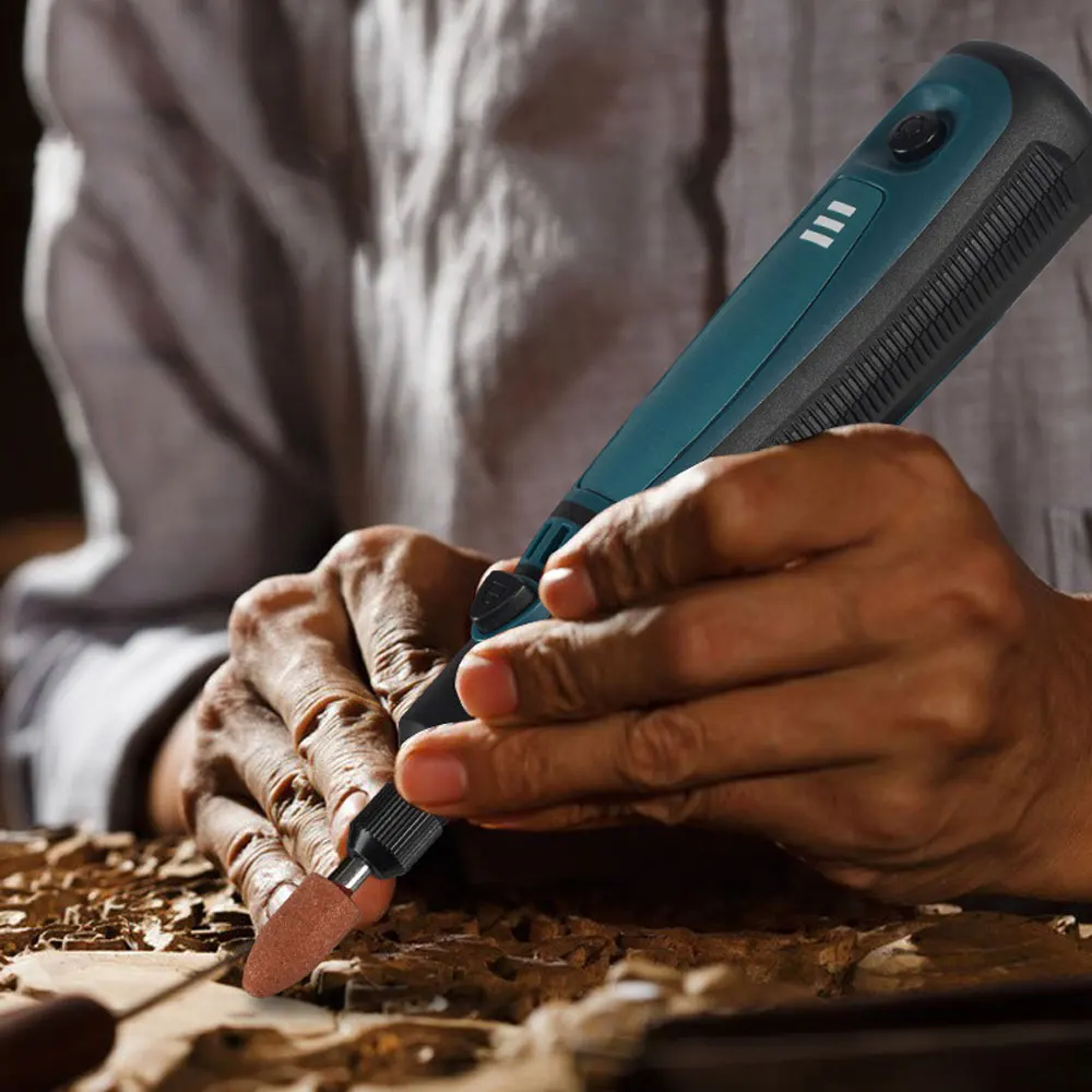 

USB Rechargeable Mini Grinder Micro Rotary Tool Engraver Pen Electric Grinder Set Jade Carving Wireless Grinder with Battery