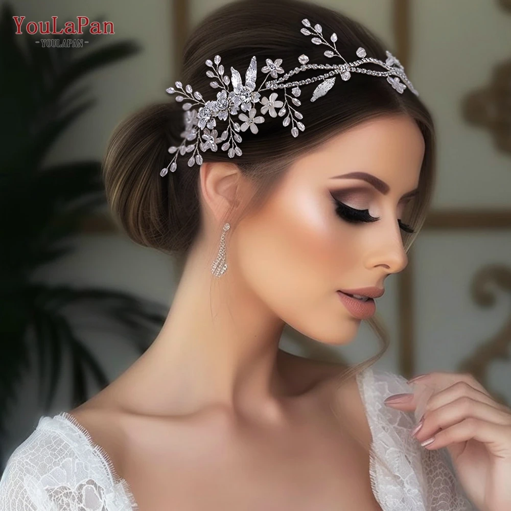 Элегантный Аксессуар Для Волос С Кристаллами YouLaPan Свадебная Повязка На Голову