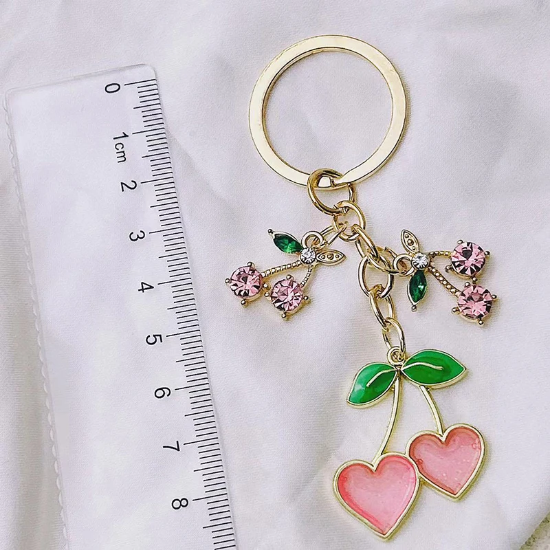 Милые брелоки Eanmel милые сердца вишня фрукты для женщин девушек сумка подвеска Diy