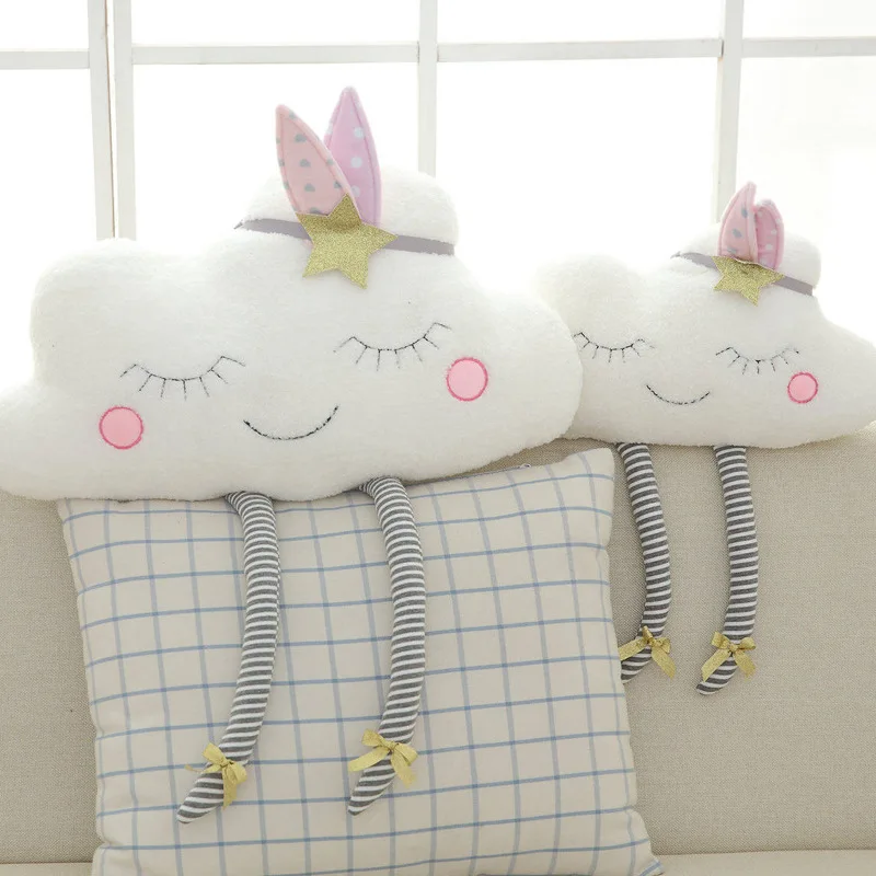 

New Arrival Ins Kawaii Cloud Plush Pillow Stuffed Cartoon Soft Cloud Toy Cushion Grils Home Decor Birthday Gift For Children