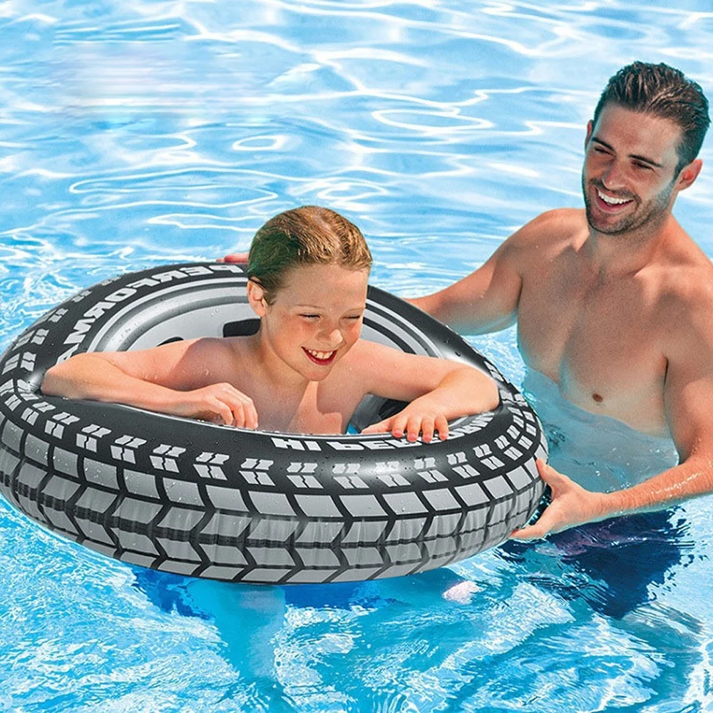 Летнее надувное кольцо из ПВХ автомобильное колесо круглая повязка для плавания