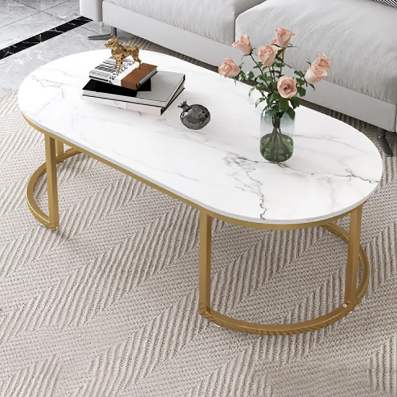 

Living Room Coffee Table Modern Nordic Iron White Auxiliary Marble Side Storage Dining Penteadeira Home Furniture