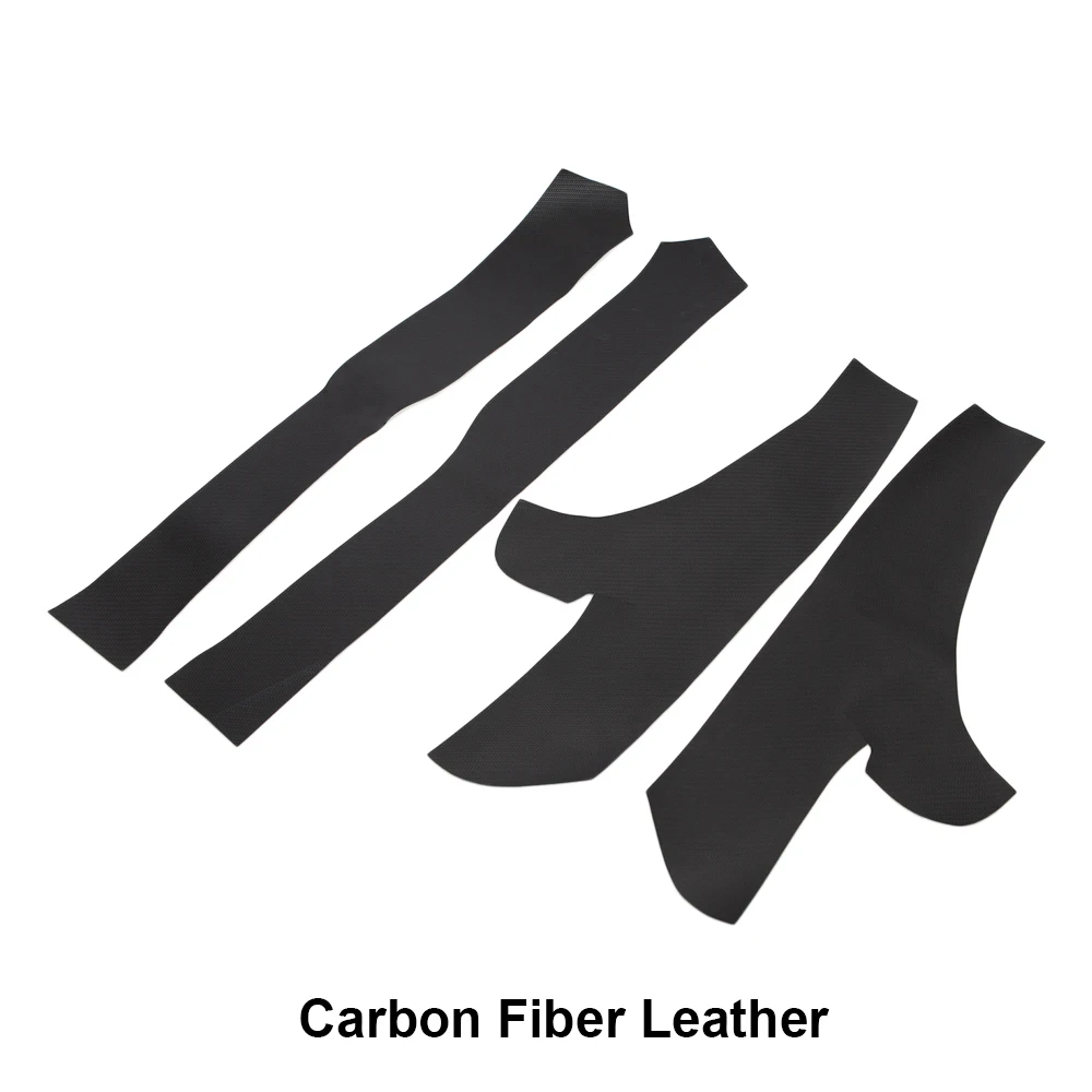 

Для Tesla Model 3 2016-2026 автомобильные аксессуары из углеродного волокна, кожаный передний и задний порог, защитная скрытая защита, 4 шт./компл.