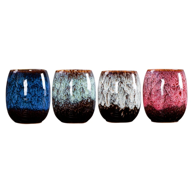 

4Pcs Ceramic Teacup Porcelain Cup Home Tea Cup Creative Ceramic Cup Tea Cup Set Cute Cups Coffee Mugs