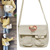 shoulder bag student style harajuku wild crossbody bags simple postman case japan print satchels women casual version canvas bag