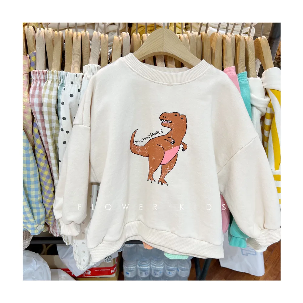 

Новинка 2022, одежда для малышей, свитшот, Детская свободная хлопковая Повседневная модная мягкая футболка унисекс с принтом