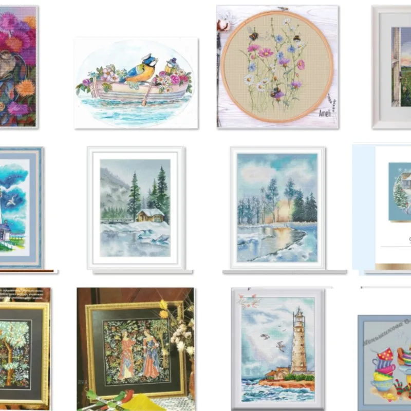 

the Garden in Autumn 35-46 18ct 14ct 22ct cotton fabric cloth cotton thread embroidery handmade home cross stitch kits