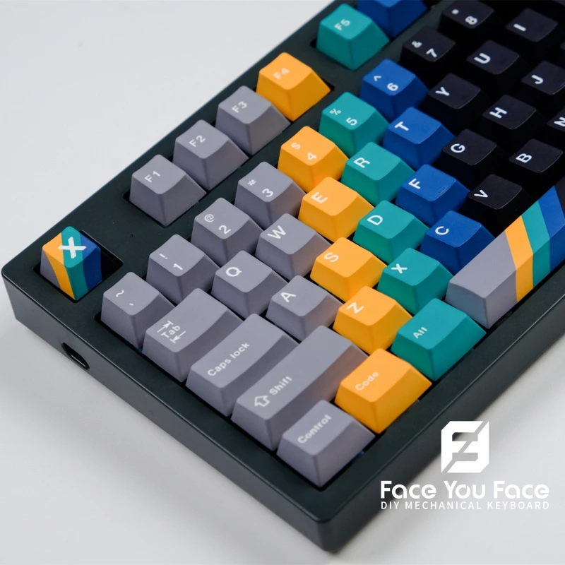 GMK 129 Keys Record Cherry Profile PBT Keycaps for MX Switch Mechanical Keyboard Dye-Sublimation Custom ISO Keycap DIY GK61