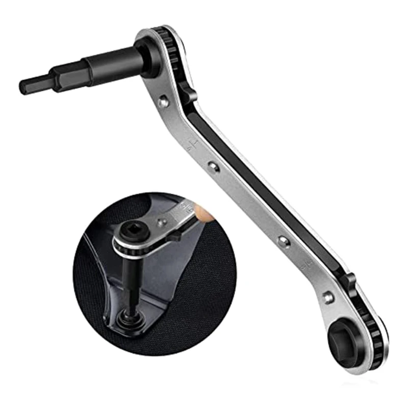 

Ключ с храповым механизмом и переходником с шестигранной головкой 3/8 дюйма до 1/4 дюйма 5/16 дюйма x 1/4 дюйма