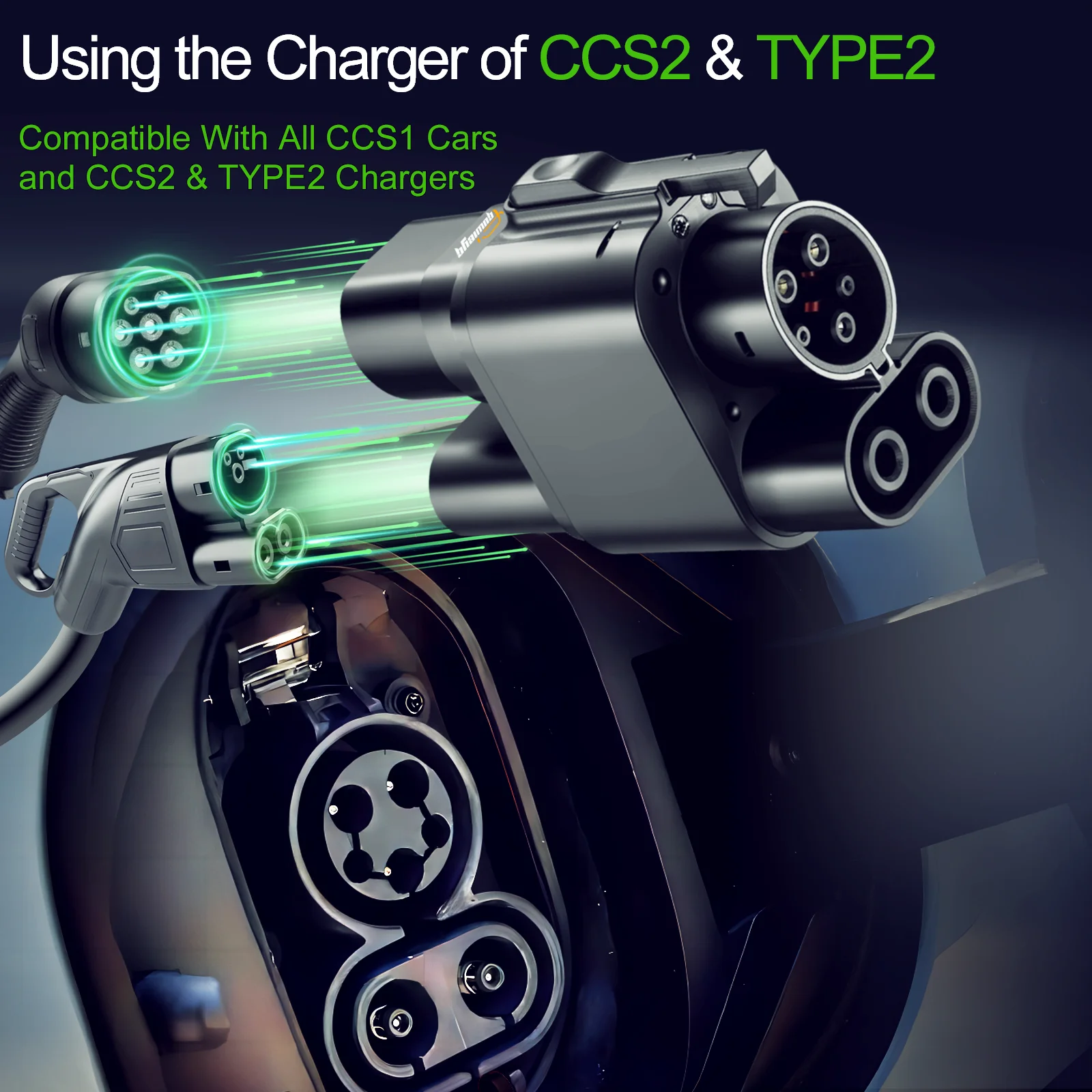 Адаптер зарядного устройства GUWIEYG CCS2 к CCS1 для быстрой зарядки постоянного тока