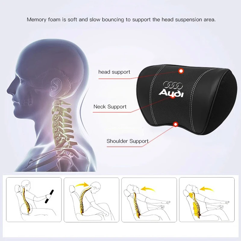 Высококачественная кожаная Автомобильная подголовник поясная подушка