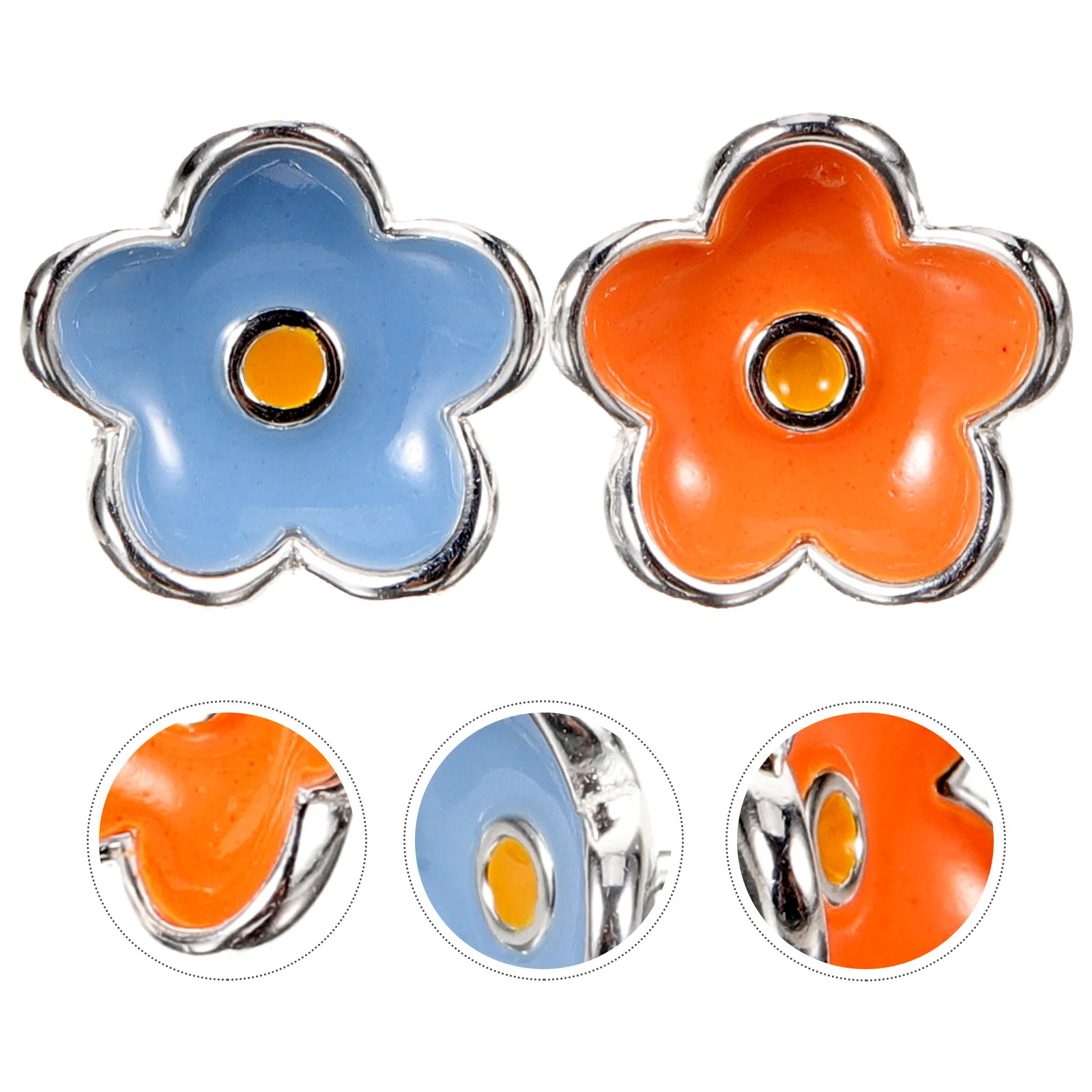 

1 Pair Flower Stud Earrings Floral Earrings Girl Earrings Decorative Stud Earrings