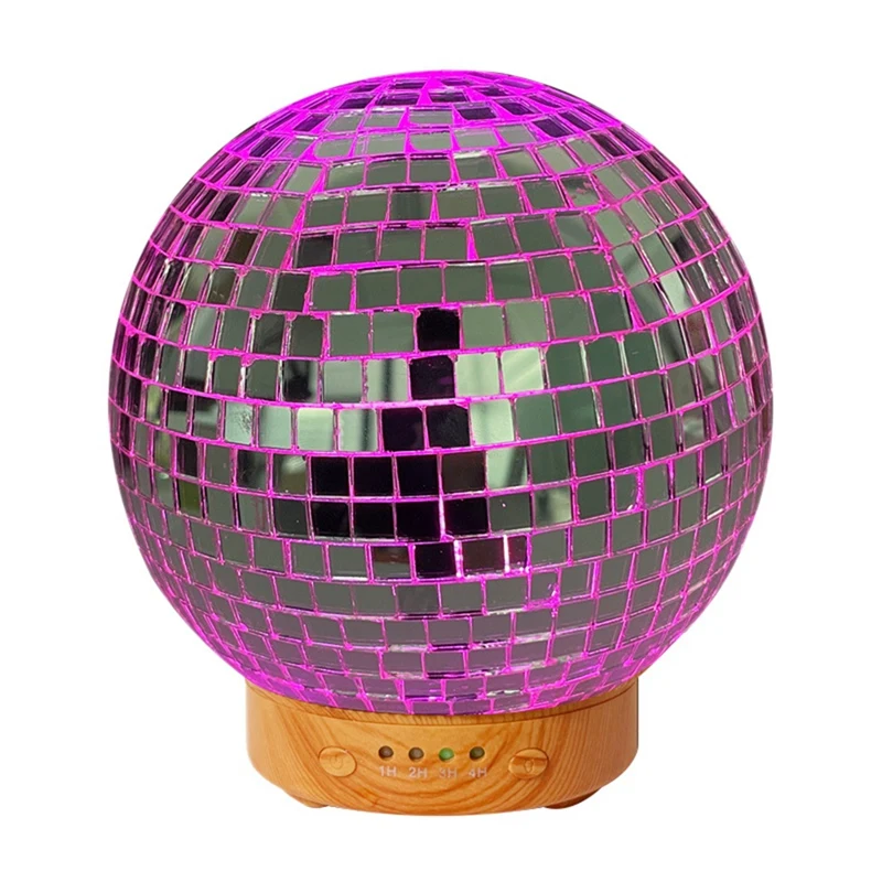 

Disco Ball Diffuser Rotatable With 7 Color Mood Light - Disco Ball Decor Multi-Purpose Disco Diffuser