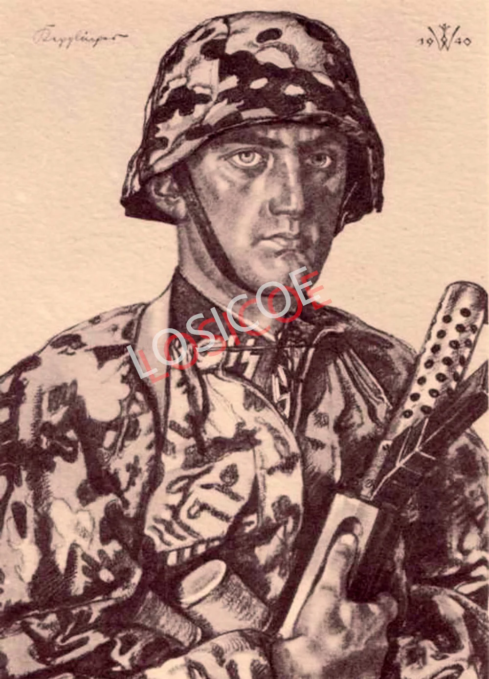 

Imperial SS Soldier WW II Poster Wall Hanging Painting War Military Art Vintage Kraft Poster and Prints For Office Bedroom Bar