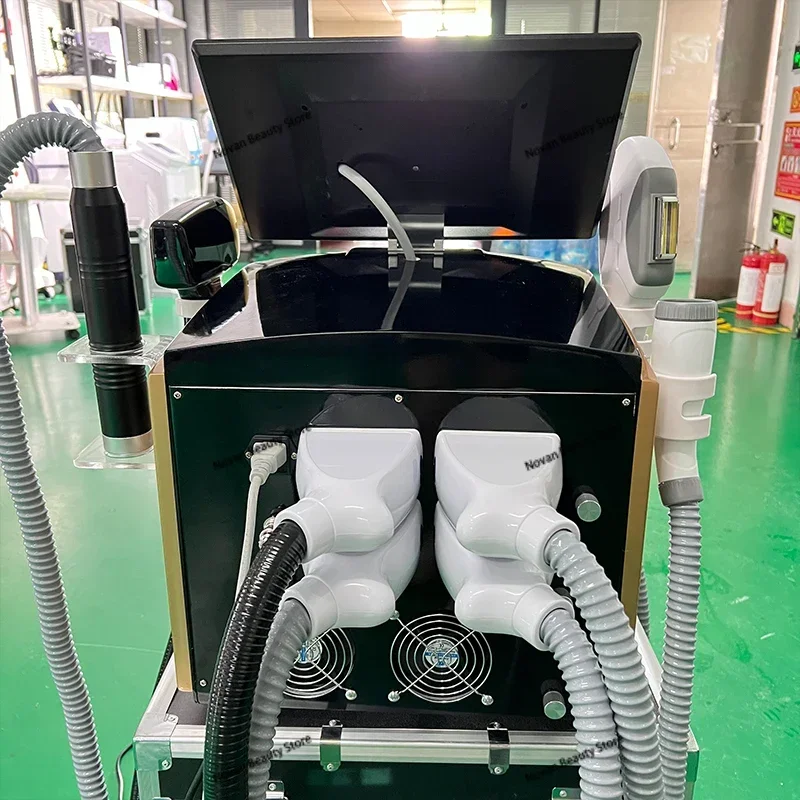 808 + IPL ND YAG Многофункциональный Titan nm qswitch nd yag diodenlaser 3 wellen dauerhafte haarentfernungsmaschine Masc