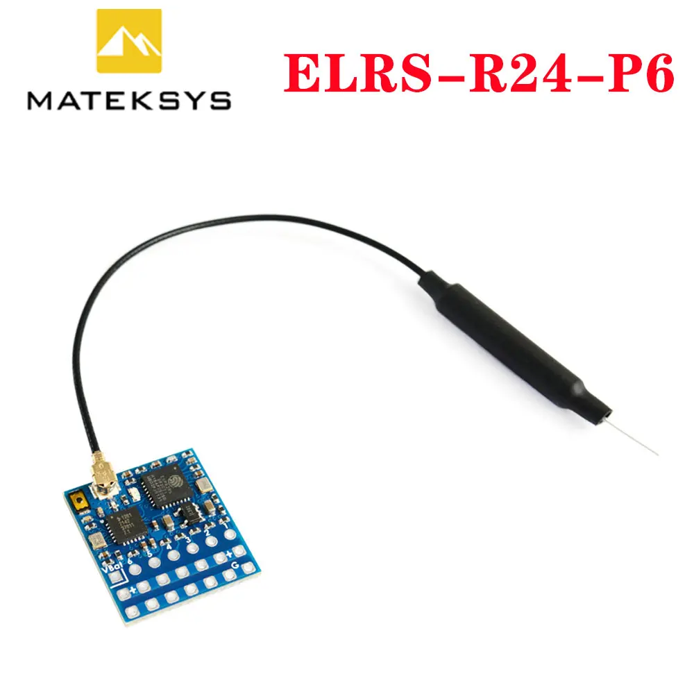 

MATEK ELRS-R24-P6 R24-P6 EXPRESSLRS 2.4G 6CH PWM RECEIVER ExpressLRS 3.0 VBAT Voltage Sense for RC Airplane Fixed-Wing FPV Drone