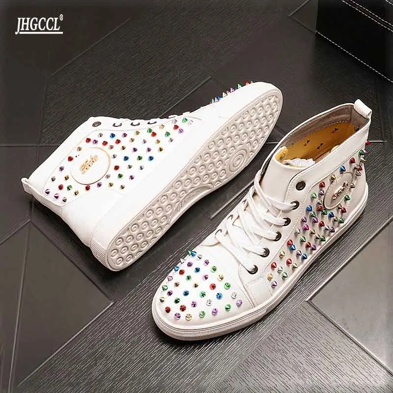 Новое поступление роскошные мужские красные ранние туфли на шнуровке с высоким