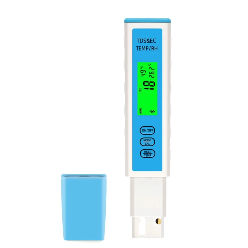 

4 в 1 EC/TDS/измеритель температуры/влажности для воды Bluetooth онлайн тестер качества воды ATC для аквариума