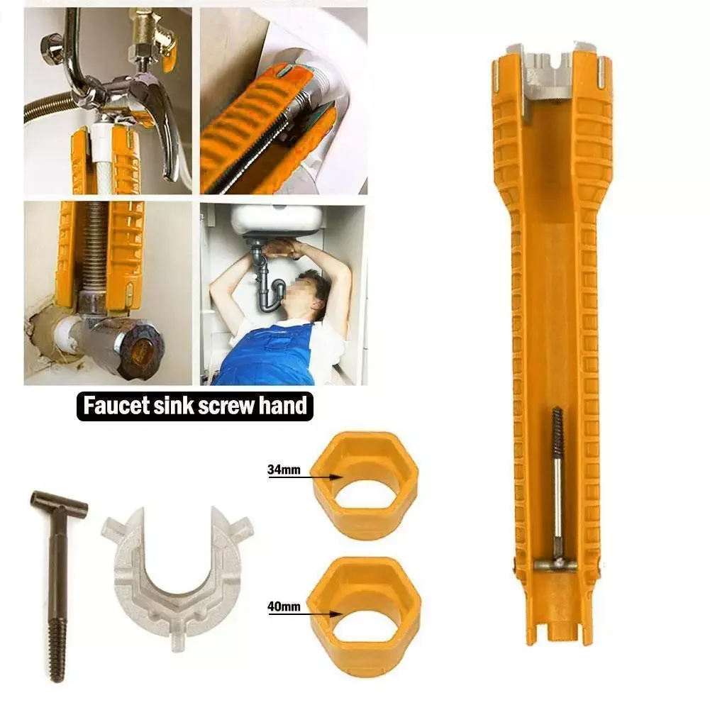 

In 1 Flume Magic Wrench Plumbing Tools Sink Faucet Key Plumbing Pipe Wrench Anti-slip Kitchen Repair Plumbing Tool Wrenches